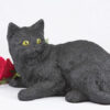 Companion Series cat cremation urn longhair black