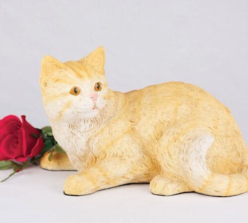 Companion Series cat cremation urn shorthair striped orange tabby