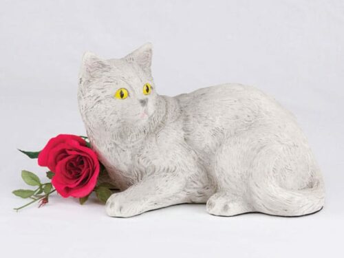 Companion Series cat cremation urn shorthair all gray