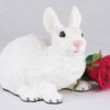 Rabbit - All White figurine cremation urn for ashes