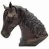 Resin horse keepsake urn with wood base, copper, without base