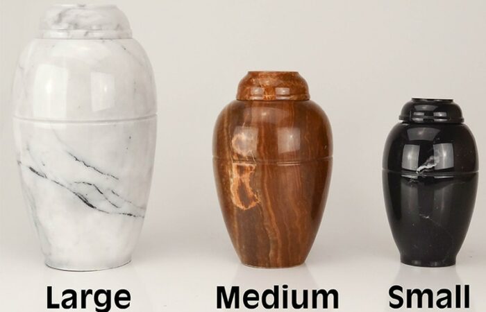 Marble urn for pet cremation ashes