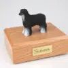 Afghan hound figurine cremation urn w/wood box,