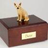 Australian Cattle Dog figurine cremation urn w/wood box