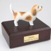 Basset Griffon Vendeen Dog figurine cremation urn w/wood box