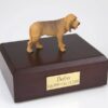 Bloodhound figurine cremation urn w/wood box