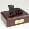 Border Collie figurine cremation urn w/wood box