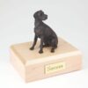 Bronze look Great Dane figurine cremation urn w/wood box