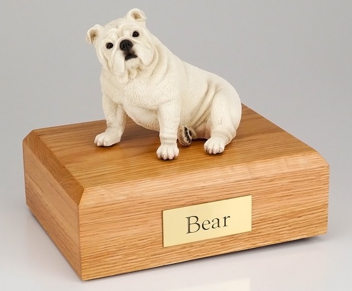 white bulldog figurine
