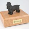 English Cocker Spaniel figurine cremation urn w/wood box