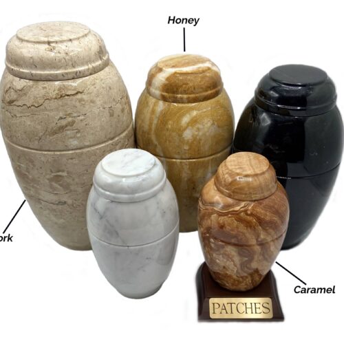 Marble vase memorial urns for pet cremation