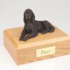 Bronze look Irish Setter figurine cremation urn w/wood box