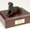 Bronze Look Labrador figurine cremation urn w/wood box