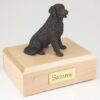 Bronze Look Labrador figurine cremation urn w/wood box