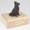 Bronze-look Papillon figurine cremation urn w/wood box