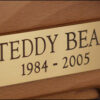 Brass nameplate for memorial urns. Rounded edges. Includes free engraving.