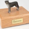 Irish Wolfhound figurine cremation urn w/wood box