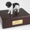 Landseer figurine cremation urn w/wood box