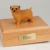 Norfolk Terrier figurine cremation urn w/wood box