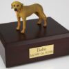 Rhodesian Ridgeback figurine cremation urn w/wood box