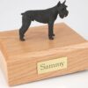 Giant Schnauzer figurine cremation urn w/wood box