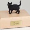 Black Cat figurine cremation urn w/wood box