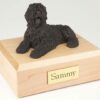 Bronze Look Sheepdog figurine cremation urn w/wood box