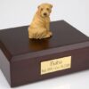 Shar Pei figurine cremation urn w/wood box