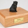 Shar Pei figurine cremation urn w/wood box