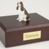 Springer Spaniel figurine cremation urn w/wood box