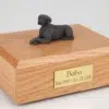 Weimaraner figurine cremation urn w/wood box