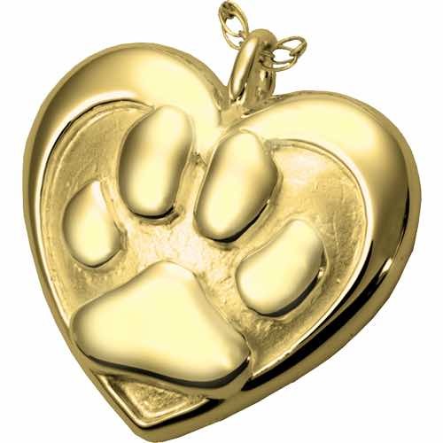 14k Gold Pet Cremation Pendant Jewelry