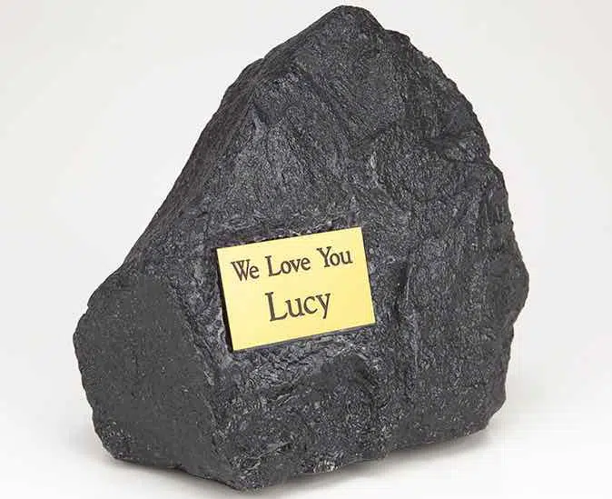 Pet cremation rock shop urns
