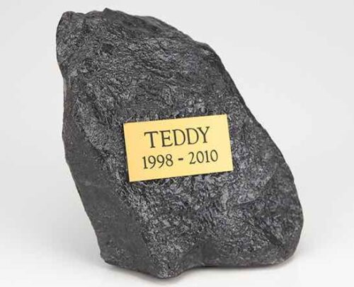 Rock cremation urn, indoor and outdoor use, medium size