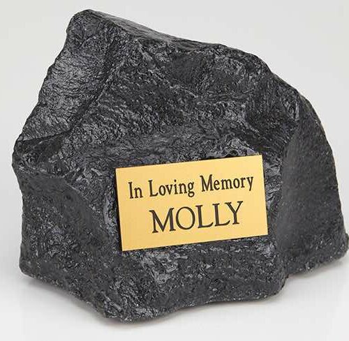 Rock cremation urn, indoor and outdoor use, small size