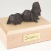 Three bronze look rabbit cremation figurine urn for pet's ashes