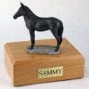 Standing black horse cremation urn