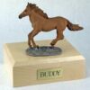 Running chestnut horse cremation urn