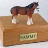 Clydesdale horse cremation urn