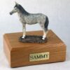 Dapple gray standing horse cremation urn