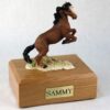 Brown mustang horse cremation urn