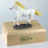 White running horse cremation urn