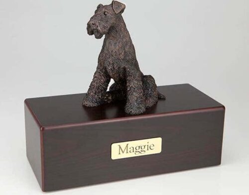 Airedale Terrier Cremation Figurine Urn