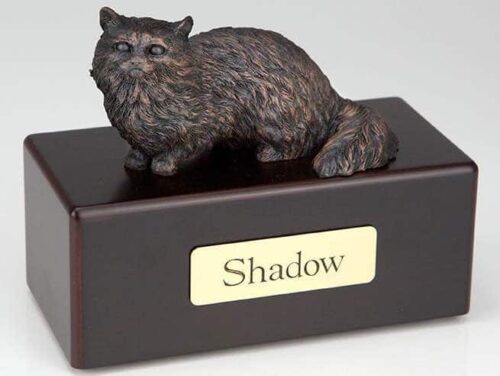 Angora Cat Cremation Figurine Urn