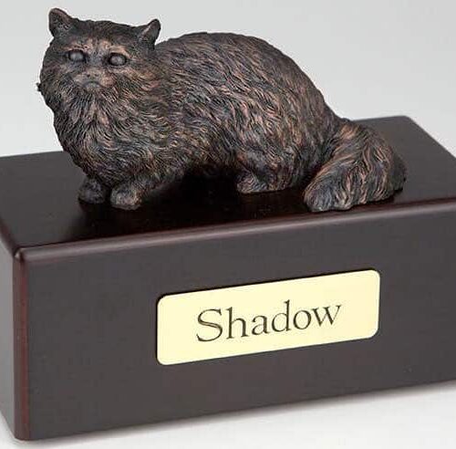 Angora Cat Cremation Figurine Urn