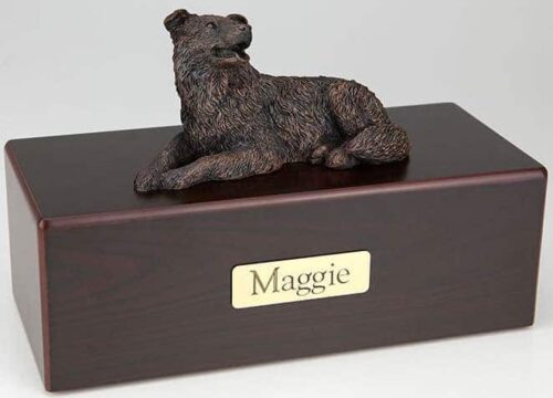 Border Collie Cremation Figurine Urn