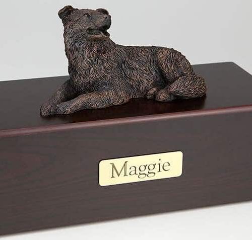 Border Collie Cremation Figurine Urn