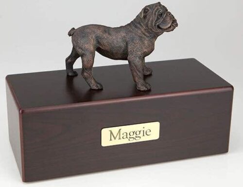 Bulldog Cremation Figurine Urn