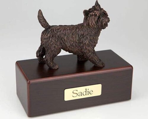 Cairn Terrier Cremation Figurine Urn