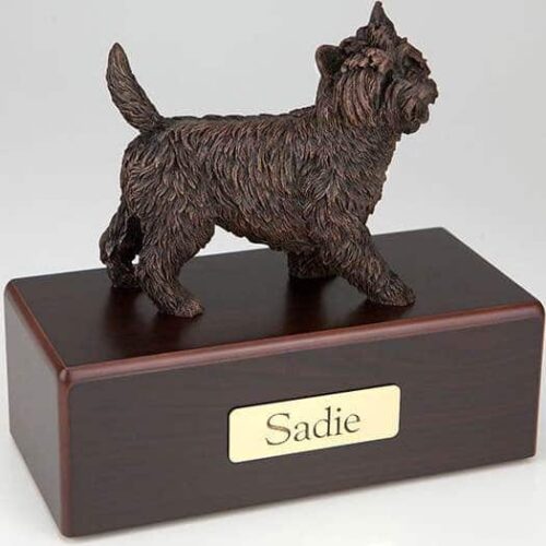 Cairn Terrier Cremation Figurine Urn